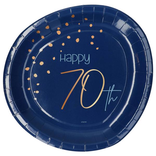 Happy 70th Tallerkener Mørkeblå