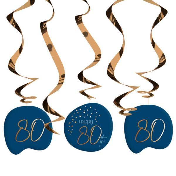 Happy 80th Hengende Pynt Mørkeblå