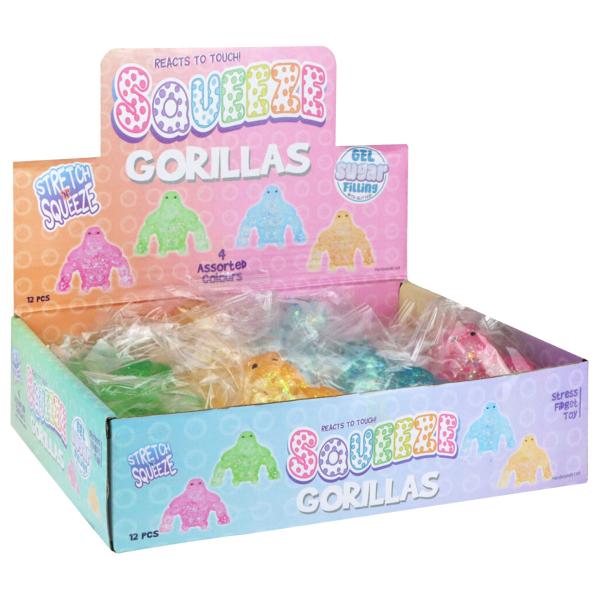 Squeeze Glitrende Gorilla Leke 8 cm