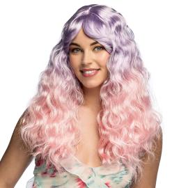 Kr&oslash;llete Parykk Rosa/Lilla