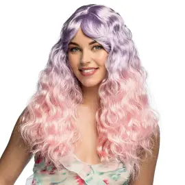 Kr&oslash;llete Parykk Rosa/Lilla