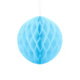 Papirball Honeycomb Himmelbl&aring;