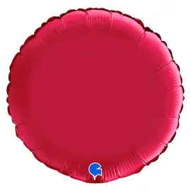 Rund Folieballong Sateng Cherry
