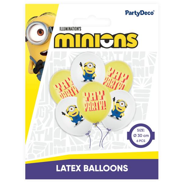 Minions Latexballonger Mix 30 cm 6-pakning