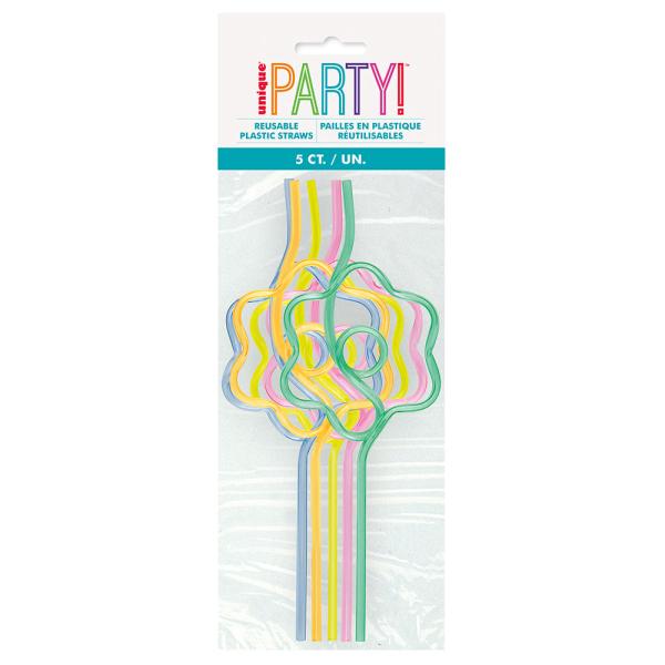 Swirly Straws Sugerør 5-pakning