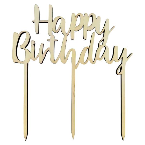 Happy Birthday Kakepynt Tre
