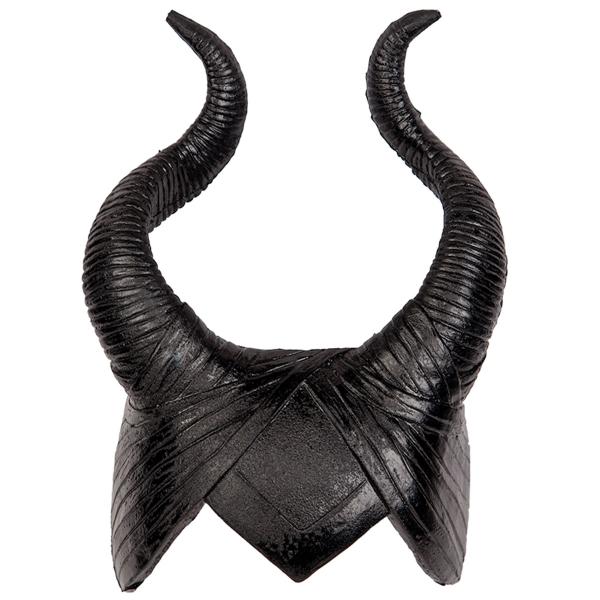 Hodeplagg med Horn Svart