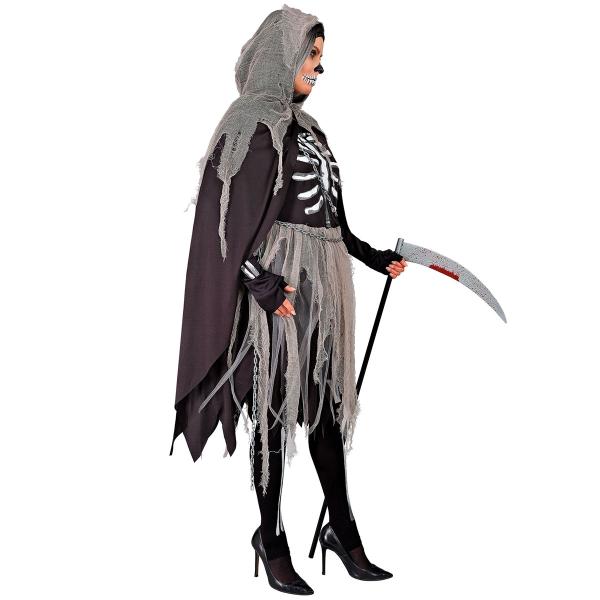 Mannen med Ljåen Kostyme med Skjelett Dame