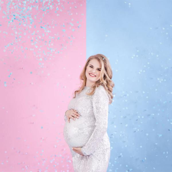 Gender Reveal Konfettikanon Blå