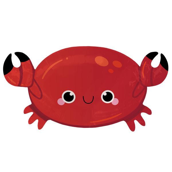Krabbe Folieballong Rød