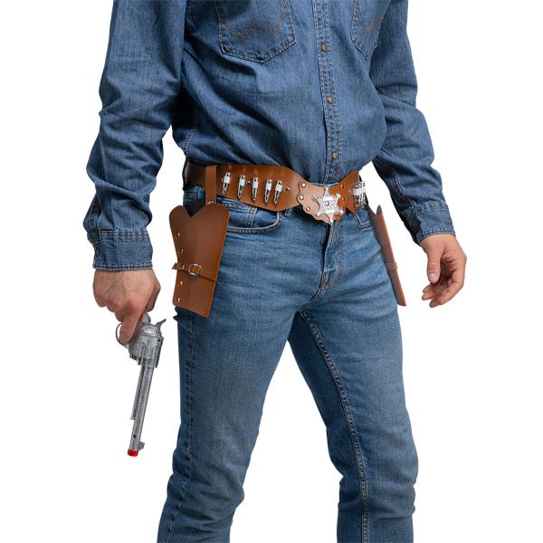 Dobbelt Hylster med Belte Brun