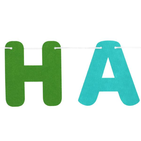 Happy Birthday Bokstavgirlander i Filt 4 m