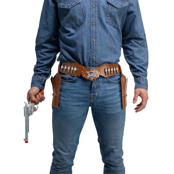 Dobbelt Hylster med Belte Brun