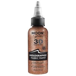 Moon Glitter Holografisk Glitter Tekstilfarge Rosegull 30 ml