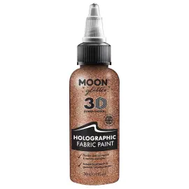 Moon Glitter Holografisk Glitter Tekstilfarge Rosegull 30 ml