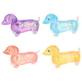 Squeeze Glitrende Dachshund Leket&oslash;y 11 cm