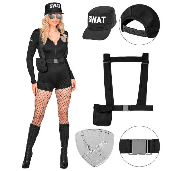 Kostyme SWAT Svart