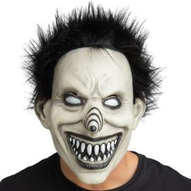 Latexmaske Smilende Klovn med Hår