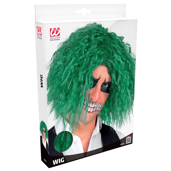 Krøllete Parykk Grønn