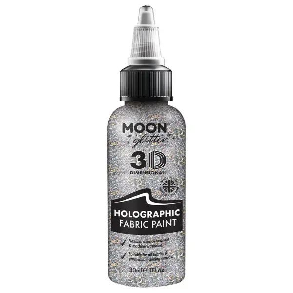 Moon Glitter Holografisk Glitter Tekstilfarge 30 ml