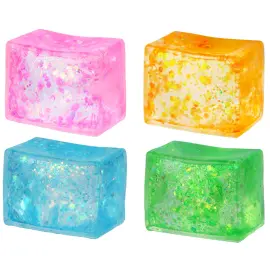 Squeeze Glitrende Blokk Leke 5 cm