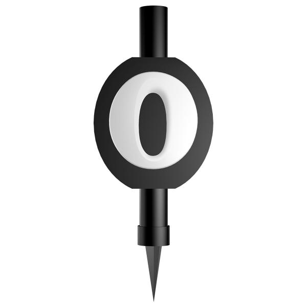 Svart Isfakkel med Tallet 0