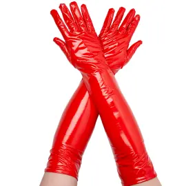 Lange Skinnhansker R&oslash;d