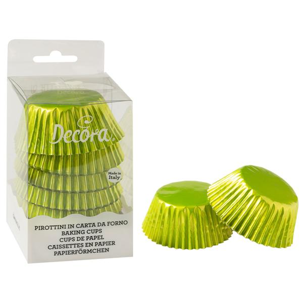 Muffinsformer Metallic Limegrønn 60-pakning