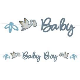 Bokstav-girlander Baby Boy Stork