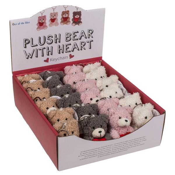 Nøkkelring Bamse med Hjerte