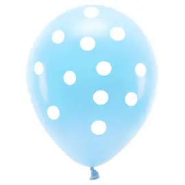 Lysebl&aring; Ballonger med Prikker