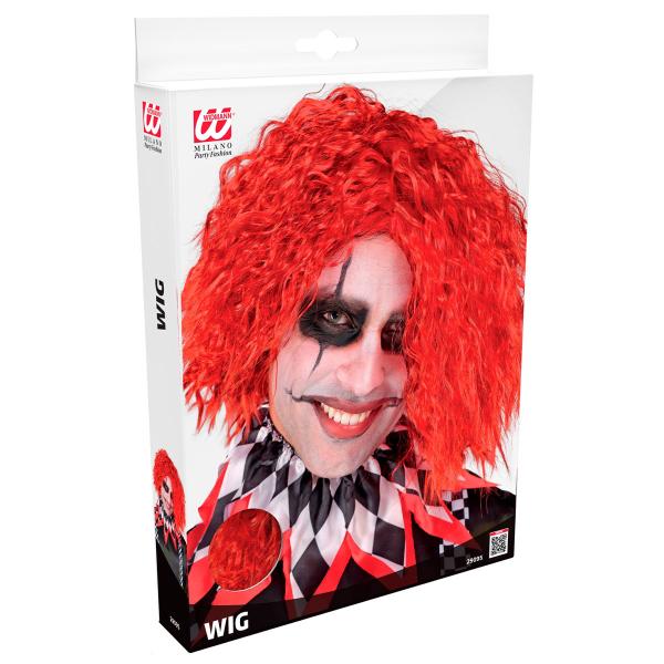 Krøllete Parykk Rød