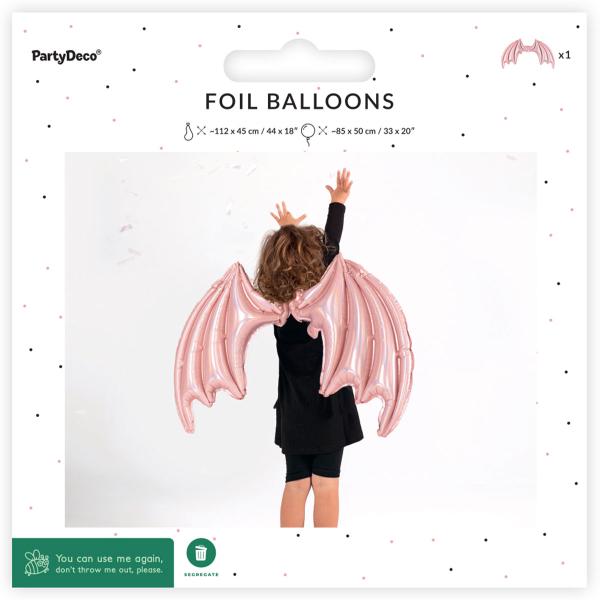 Ballongvinger Flaggermus Rosa