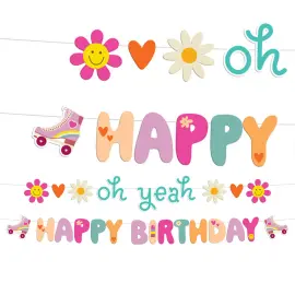 Bokstav-girlander Happy Birthday Boho Girlz