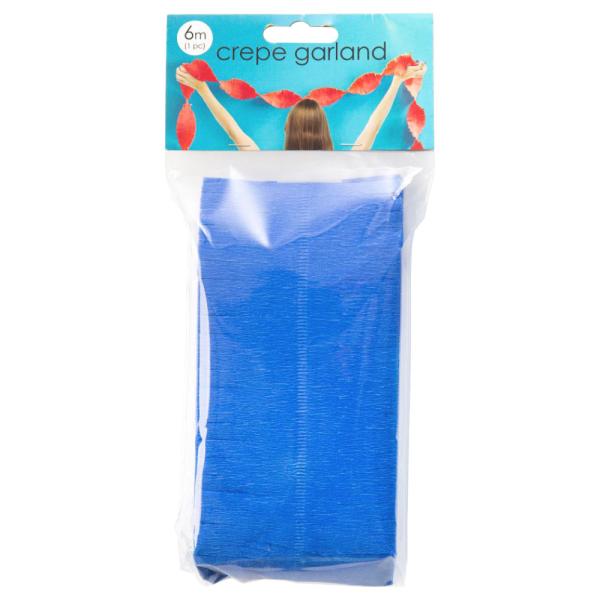 Crepe Girlander Blå 6m