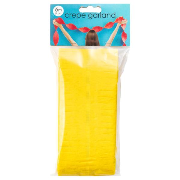 Crepe Girlander Gul 6m