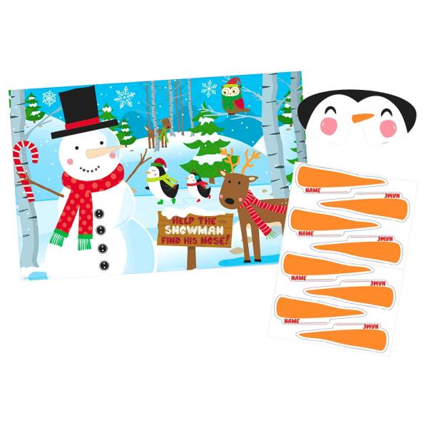 Sett Nesen på Snømannen Julespill