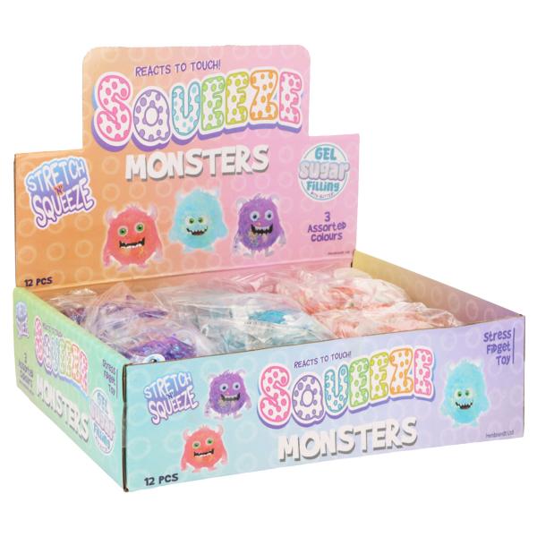 Squeeze Glitrende Monster Leke 7,5 cm