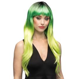 Parykk med Lugg Gr&oslash;nn