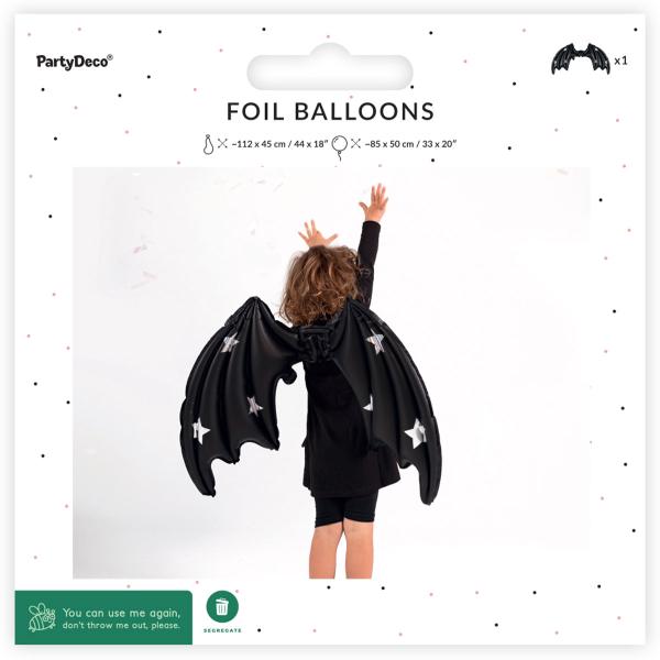 Ballongvinger Flaggermus Svart