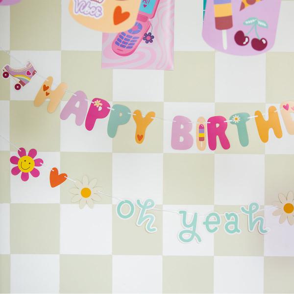 Bokstav-girlander Happy Birthday Boho Girlz