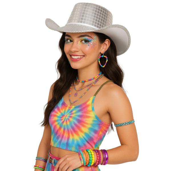 Cowboyhatt Disco Sølv