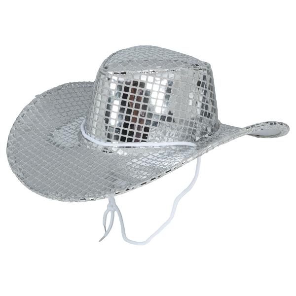 Cowboyhatt Disco Sølv