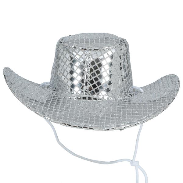 Cowboyhatt Disco Sølv