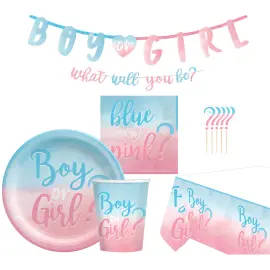 Babyshower Sett Boy or Girl 35-pakning