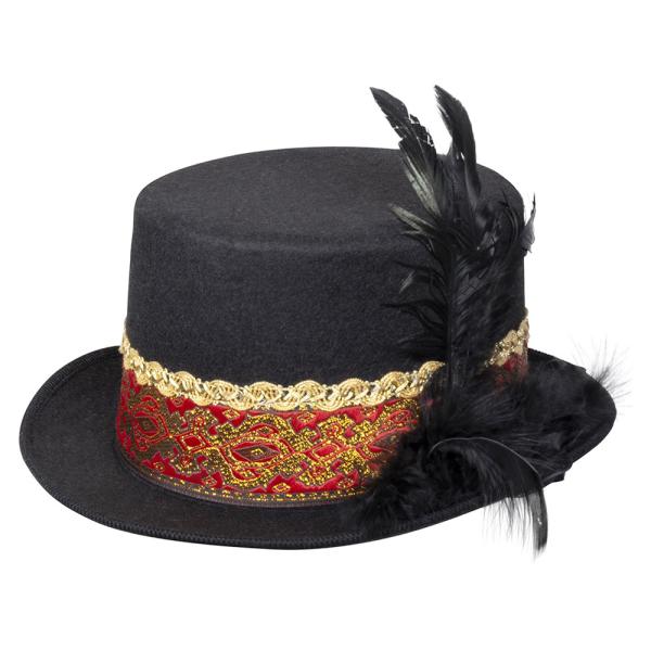 Steampunk Hatt med Fjær