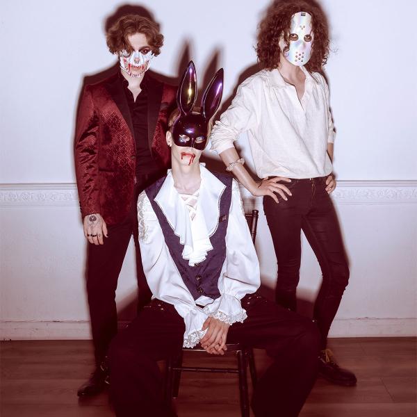 Hodeskalle Halvmaske med Blodige Tenner