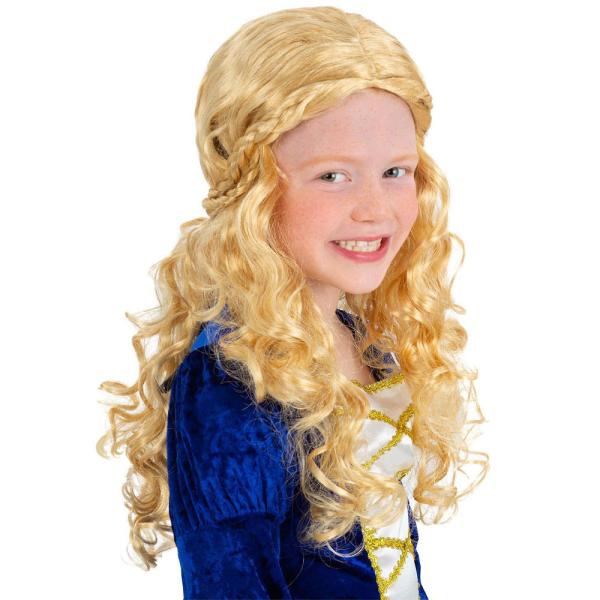 Middelalder Prinsesse Blond Parykk Barn