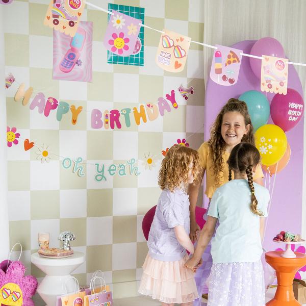Bokstav-girlander Happy Birthday Boho Girlz