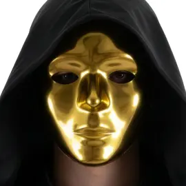 Ansiktsmaske Metallic Gull